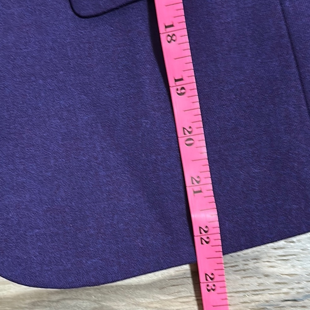 J Crew Womens Schoolboy Blazer Size 0 Purple Gold Crested Buttons Wool Blend - Picture 9 of 13